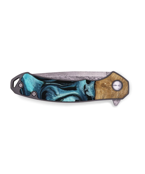 EDC Wood Pocket Knife - Pamela (Blue, 743295)