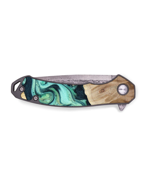EDC Wood Pocket Knife - Arrie (Green, 781763)