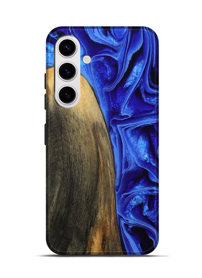 Galaxy S25 Wood Live Edge Phone Case - Elden (Blue, 803553)