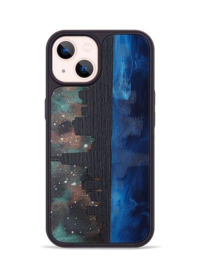 iPhone 14 Wood Phone Case - Chicago Skyline (Terrain)