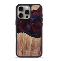 iPhone 16 Pro Max Wood Phone Case - Elza (Red, 804906)