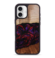 iPhone 16 Plus Wood Phone Case - Agustin (Red, 807094)