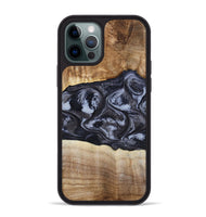iPhone 12 Pro Max Wood Phone Case - Jolene (Black & White, 808398)