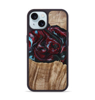 iPhone 15 Wood Phone Case - Caitlyn (Red, 808935)