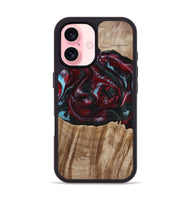 iPhone 16 Wood Phone Case - Caitlyn (Red, 808935)
