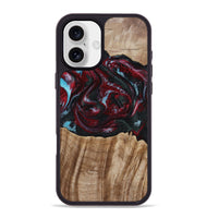 iPhone 16 Plus Wood Phone Case - Caitlyn (Red, 808935)