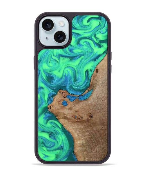 iPhone 15 Plus Wood Phone Case - Cleo (Ombre, 809803)