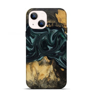 iPhone 13 Wood Live Edge Phone Case - Aedan (Green, 810775)