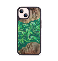 iPhone 14 Wood Phone Case - Izan (Green, 811559)