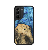 Galaxy S22 Wood Phone Case - Hazel (Blue, 811663)