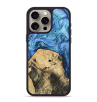iPhone 15 Pro Max Wood Phone Case - Hazel (Blue, 811663)