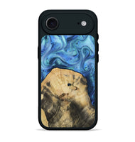 iPhone 17 Air Wood Phone Case - Hazel (Blue, 811663)