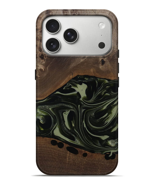 iPhone 17 Pro Max Wood Live Edge Phone Case - Albin (Green, 812241)