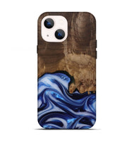 iPhone 13 Wood Live Edge Phone Case - Erma (Blue, 812265)