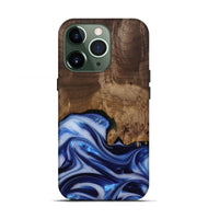 iPhone 13 Pro Wood Live Edge Phone Case - Erma (Blue, 812265)