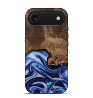 iPhone 17 Air Wood Live Edge Phone Case - Erma (Blue, 812265)