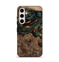 Galaxy S25 Wood Live Edge Phone Case - Tawanda (Green, 812420)