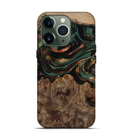 iPhone 13 Pro Wood Live Edge Phone Case - Tawanda (Green, 812420)
