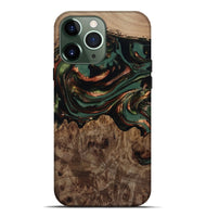 iPhone 13 Pro Max Wood Live Edge Phone Case - Tawanda (Green, 812420)