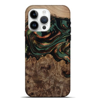 iPhone 15 Pro Max Wood Live Edge Phone Case - Tawanda (Green, 812420)