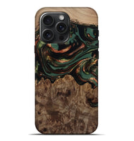 iPhone 16 Pro Max Wood Live Edge Phone Case - Tawanda (Green, 812420)