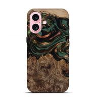iPhone 17 Wood Live Edge Phone Case - Tawanda (Green, 812420)