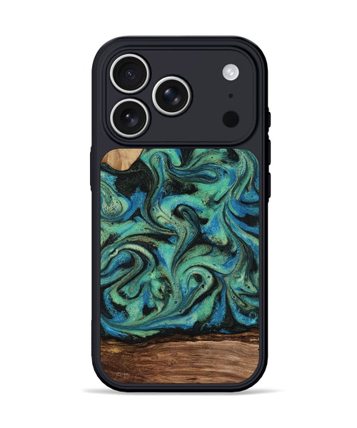 iPhone 17 Pro Wood Phone Case - Tevin (Green, 812689)