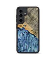 Galaxy S24 Wood Phone Case - Cecil (Blue, 812912)