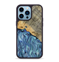 iPhone 14 Pro Max Wood Phone Case - Cecil (Blue, 812912)