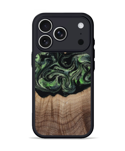 iPhone 17 Pro Wood Phone Case - Carlee (Green, 813476)