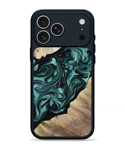 iPhone 17 Pro Max Wood Phone Case - Ronald (Green, 813768)