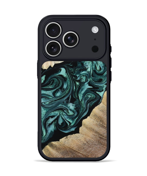 iPhone 17 Pro Wood Phone Case - Ronald (Green, 813768)