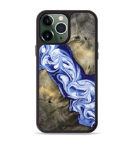 iPhone 13 Pro Max Wood Phone Case - Basil (Blue, 813794)