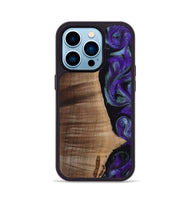 iPhone 14 Pro Wood Phone Case - Peggy (Purple, 813894)