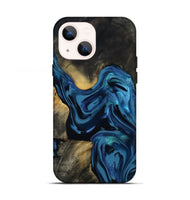 iPhone 13 Wood Live Edge Phone Case - Koda (Blue, 814270)