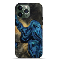 iPhone 13 Pro Max Wood Live Edge Phone Case - Koda (Blue, 814270)