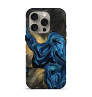 iPhone 16 Pro Wood Live Edge Phone Case - Koda (Blue, 814270)