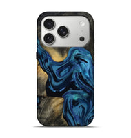 iPhone 17 Pro Wood Live Edge Phone Case - Koda (Blue, 814270)