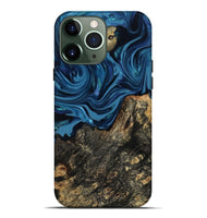iPhone 13 Pro Max Wood Live Edge Phone Case - Kamiyah (Blue, 814271)