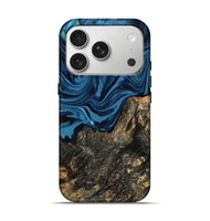 iPhone 17 Pro Wood Live Edge Phone Case - Kamiyah (Blue, 814271)