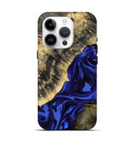 iPhone 15 Pro Wood Live Edge Phone Case - Clarice (Purple, 814393)