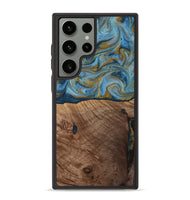 Galaxy S23 Ultra Wood Phone Case - Altha (Teal & Gold, 814501)