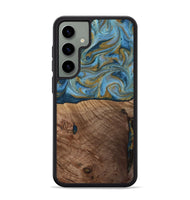 Galaxy S24 Plus Wood Phone Case - Altha (Teal & Gold, 814501)