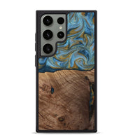 Galaxy S24 Ultra Wood Phone Case - Altha (Teal & Gold, 814501)