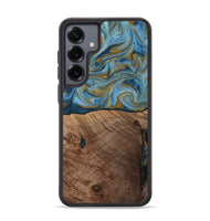 Galaxy S25 Plus Wood Phone Case - Altha (Teal & Gold, 814501)