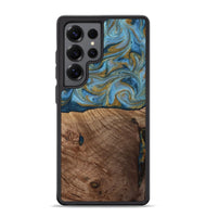 Galaxy S25 Ultra Wood Phone Case - Altha (Teal & Gold, 814501)