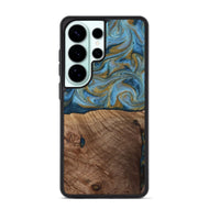 Galaxy S26 Ultra Wood Phone Case - Altha (Teal & Gold, 814501)