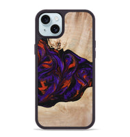 iPhone 15 Plus Wood Phone Case - Elora (Purple, 814518)