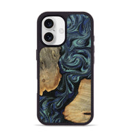 iPhone 17 Wood Phone Case - Christy (Blue, 814557)
