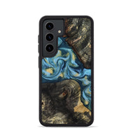 Galaxy S24 Wood Phone Case - Alize (Teal & Gold, 814700)